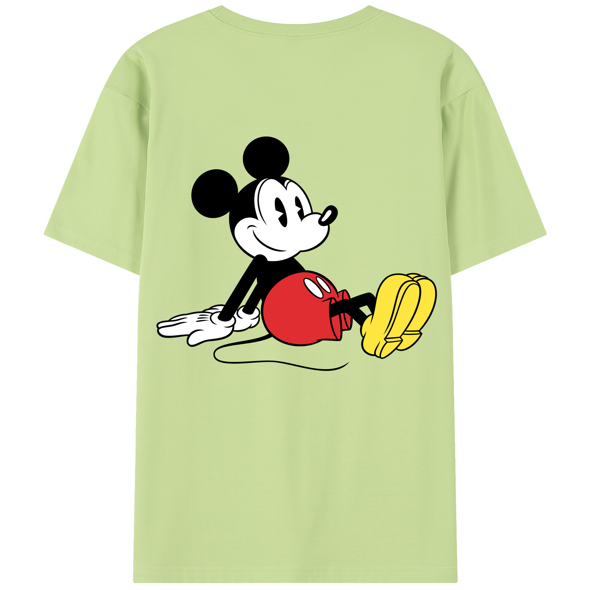 （画像用） ミッキーマウス Mickey Mouse 綿100％半袖Tシャツ（背面プリント）
